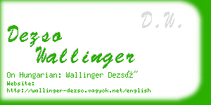 dezso wallinger business card